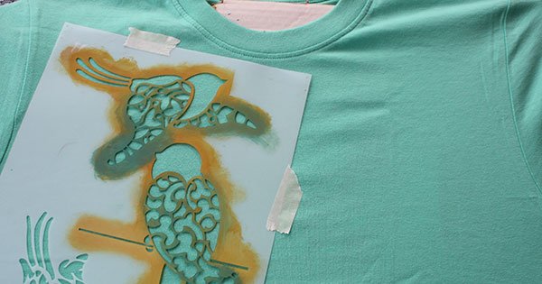 Camisetas pintadas con stencils Blog Pintar sin Parar