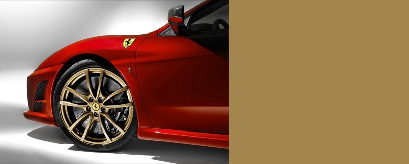 Pintura llantas Ferrari F430 doradas challenge wheels gold